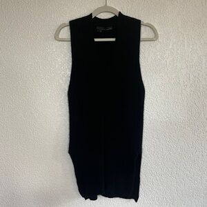 360 Cashmere Black Knit Vest